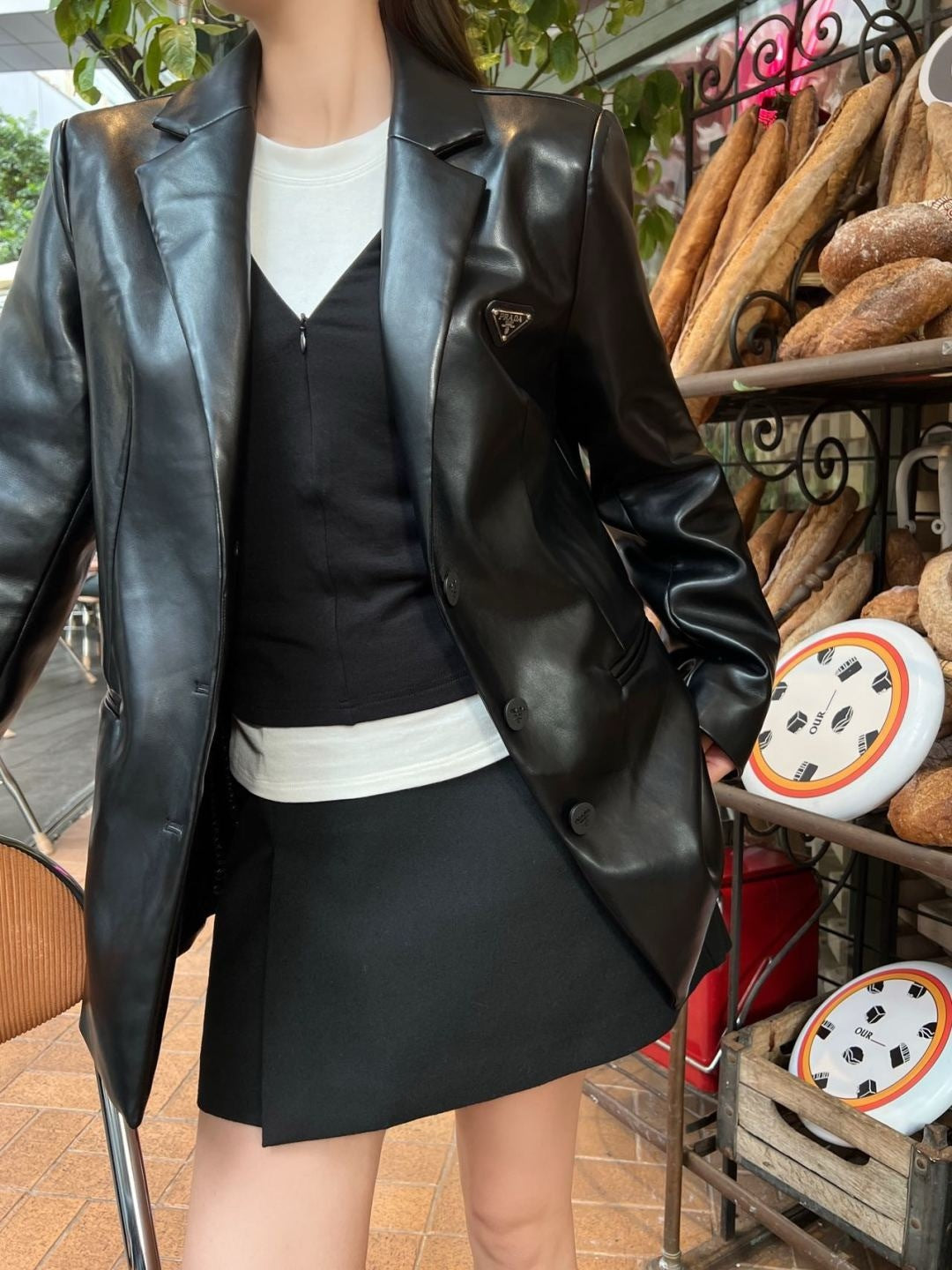 Pra NEW Leather blazer