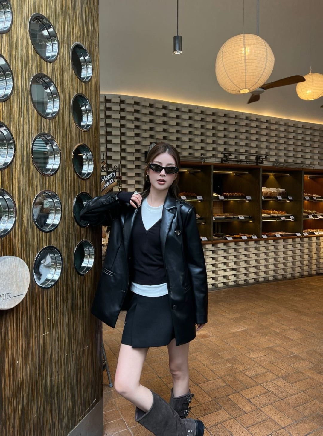 Pra NEW Leather blazer