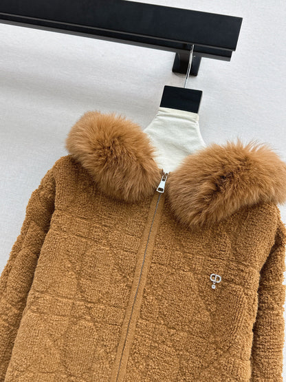 CD NEW fur collar jacket