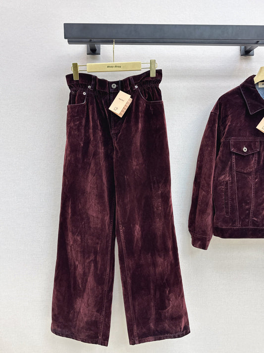 Miu NEW velvet pants