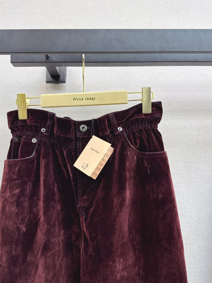 Miu NEW velvet pants