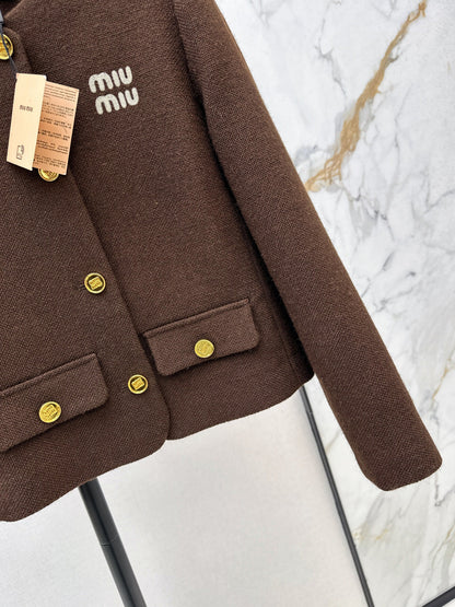 Miu NEW crew neck jacket