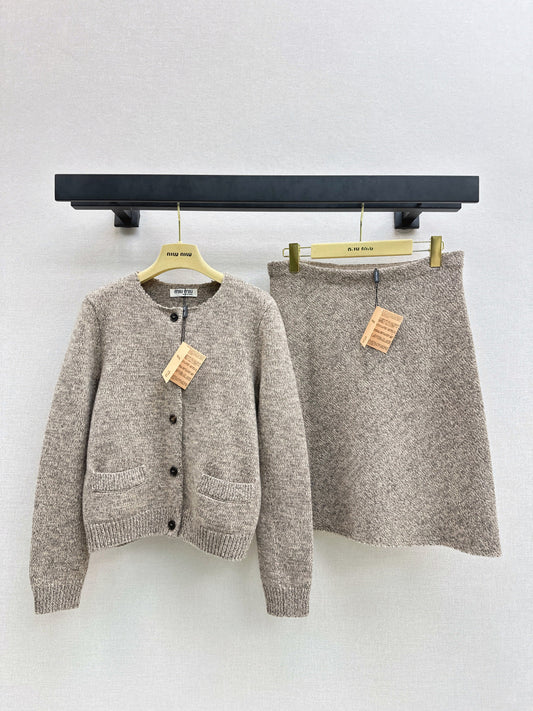Miu NEW Cardigan and skirt set