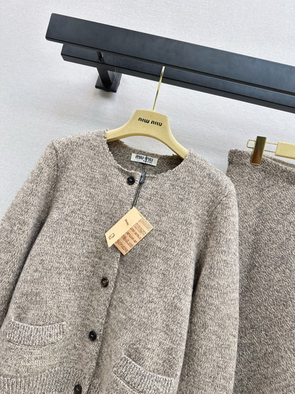 Miu NEW Cardigan and skirt set