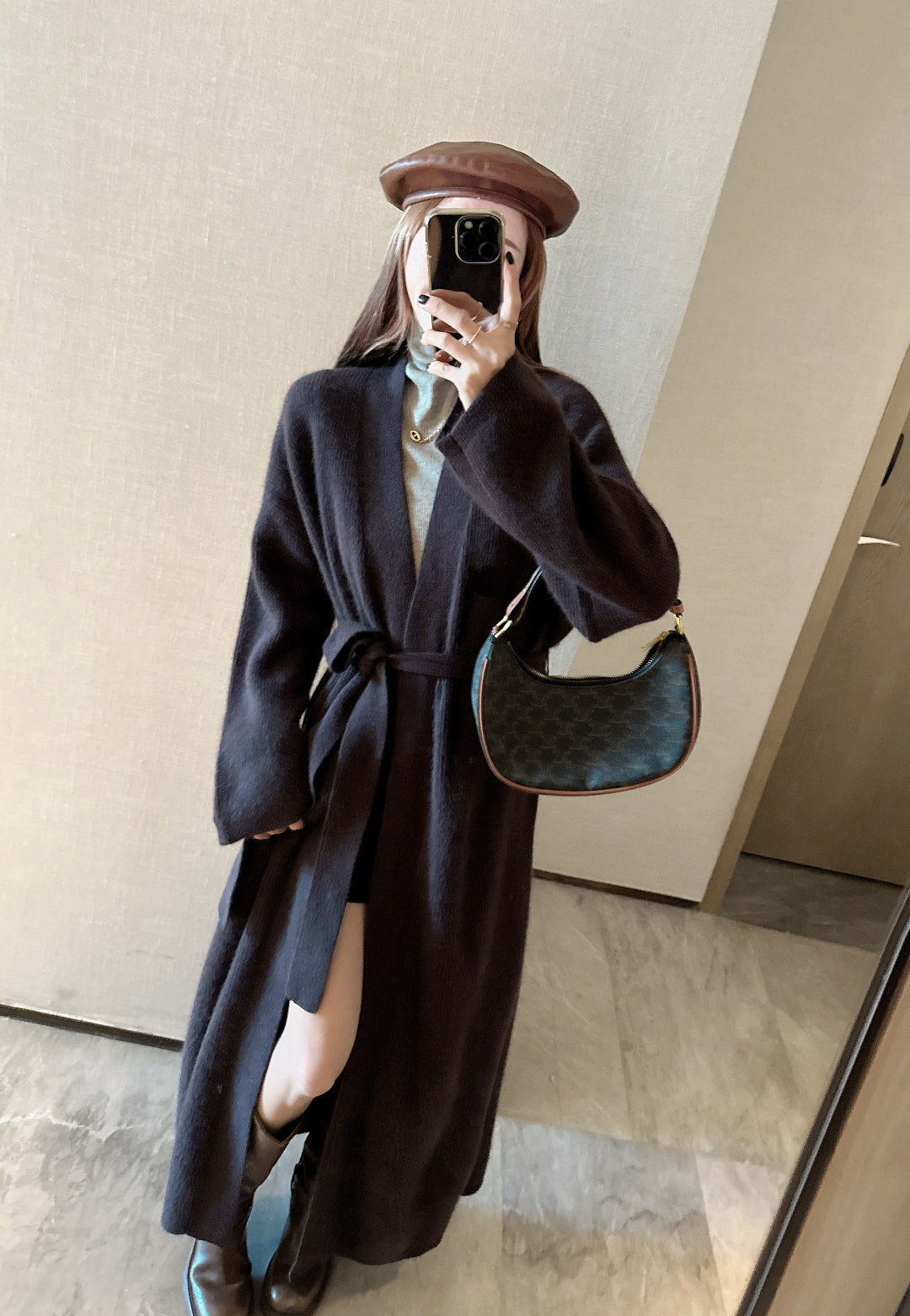 Brun NEW knitting overcoats