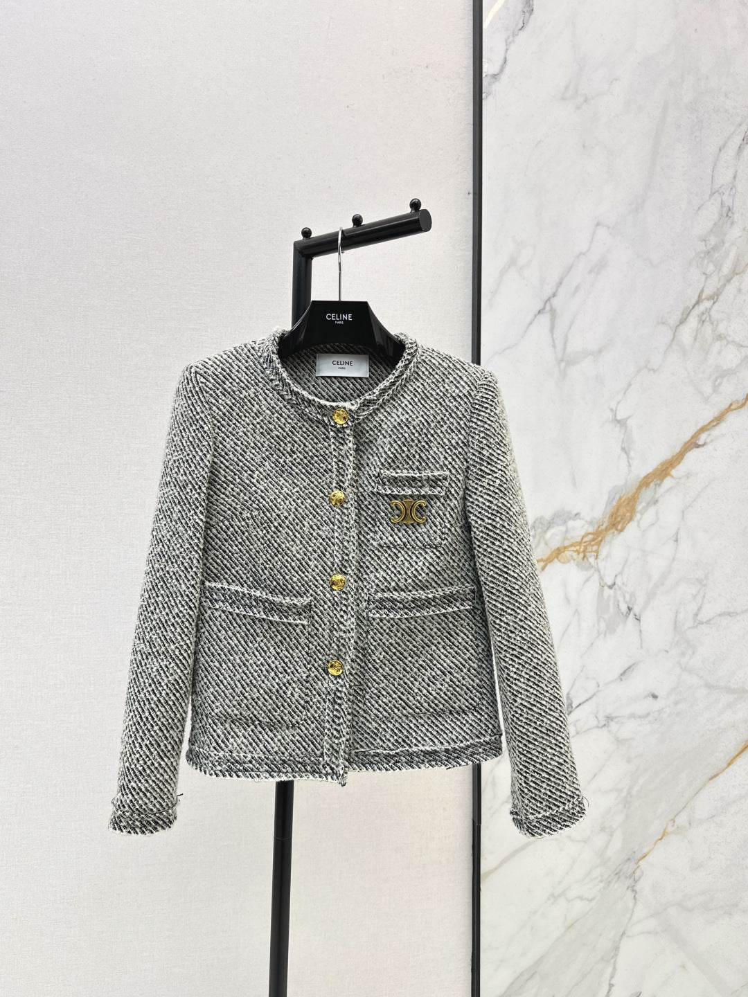 Ce1i NEW tweed coat