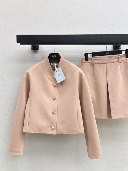 CD NEW Pearl button coat and skirt set