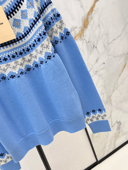 Miu NEW Jacquard wool sweater