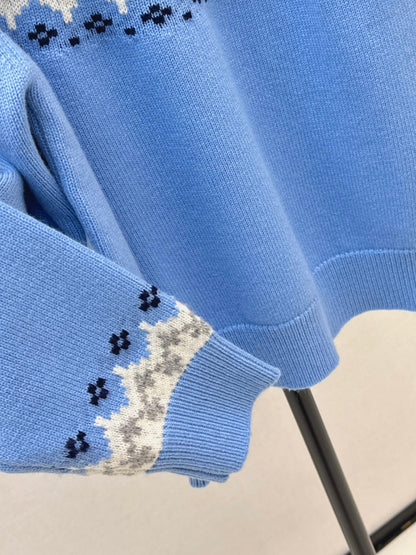 Miu NEW Jacquard wool sweater