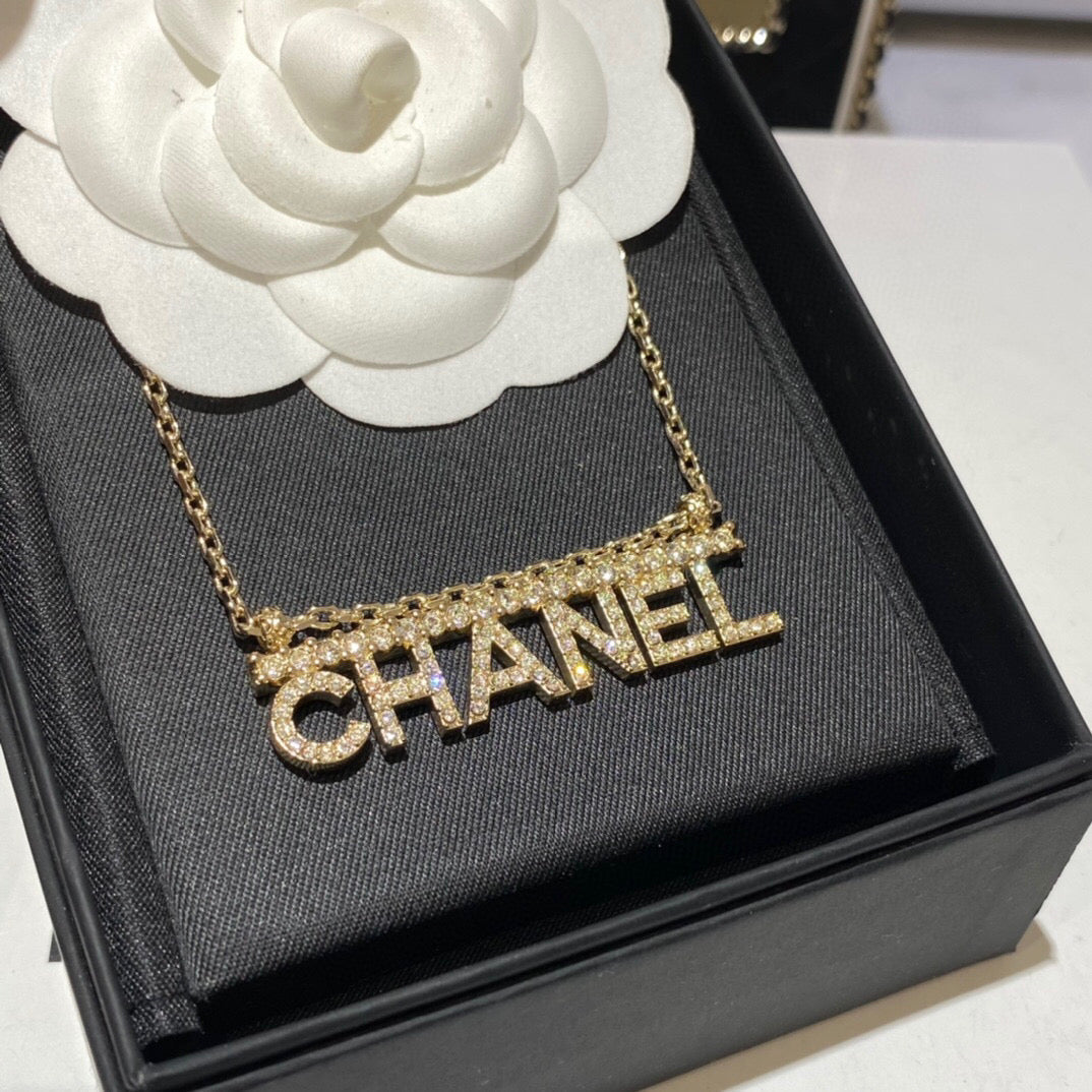 Chan New letter necklace