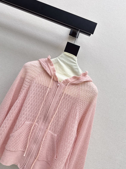CD NEW Hooded Knit Cardigan