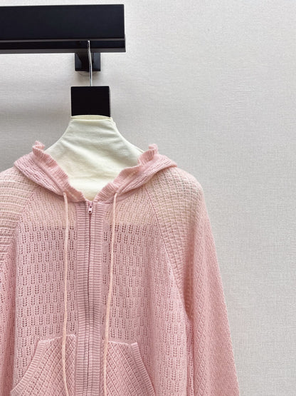 CD NEW Hooded Knit Cardigan