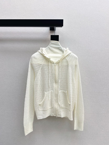 CD NEW Hooded Knit Cardigan