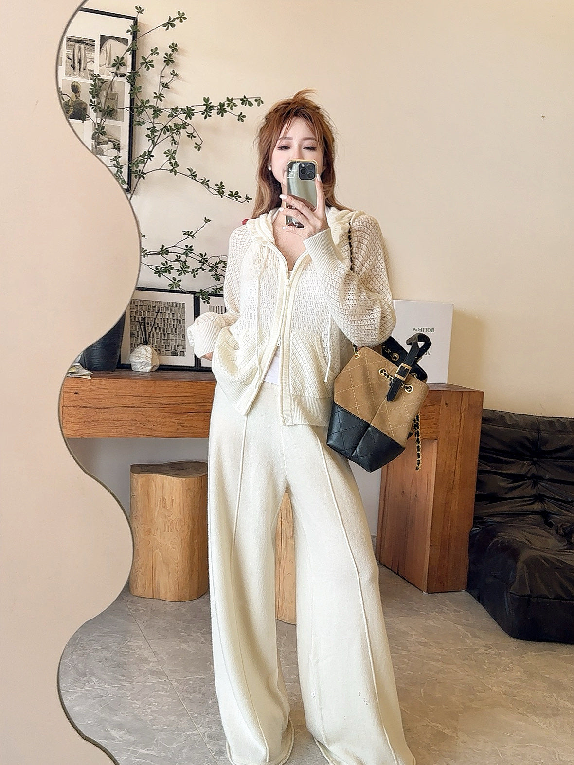 CD NEW Hooded Knit Cardigan