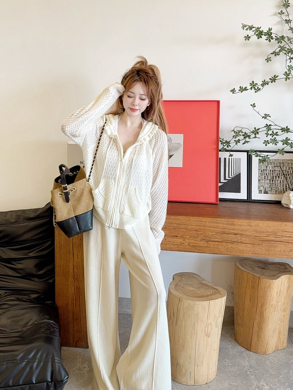 CD NEW Hooded Knit Cardigan