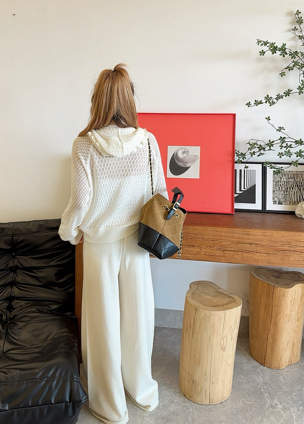 CD NEW Hooded Knit Cardigan