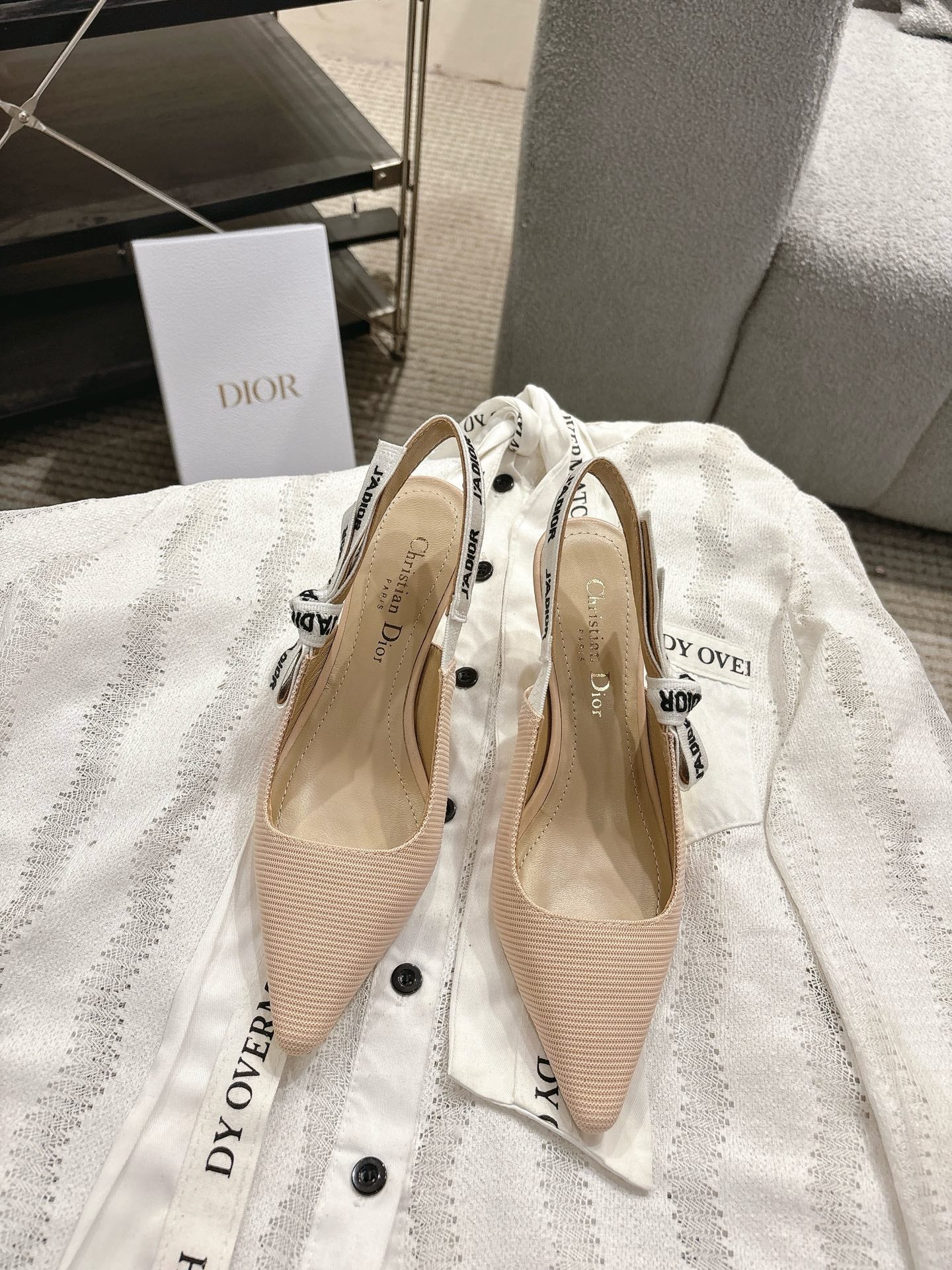 CD New Bow mid-heel shoes