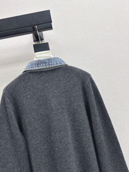 Louis NEW Denim patchwork cardigan