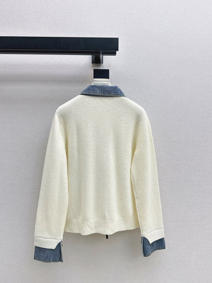 Louis NEW Denim patchwork cardigan