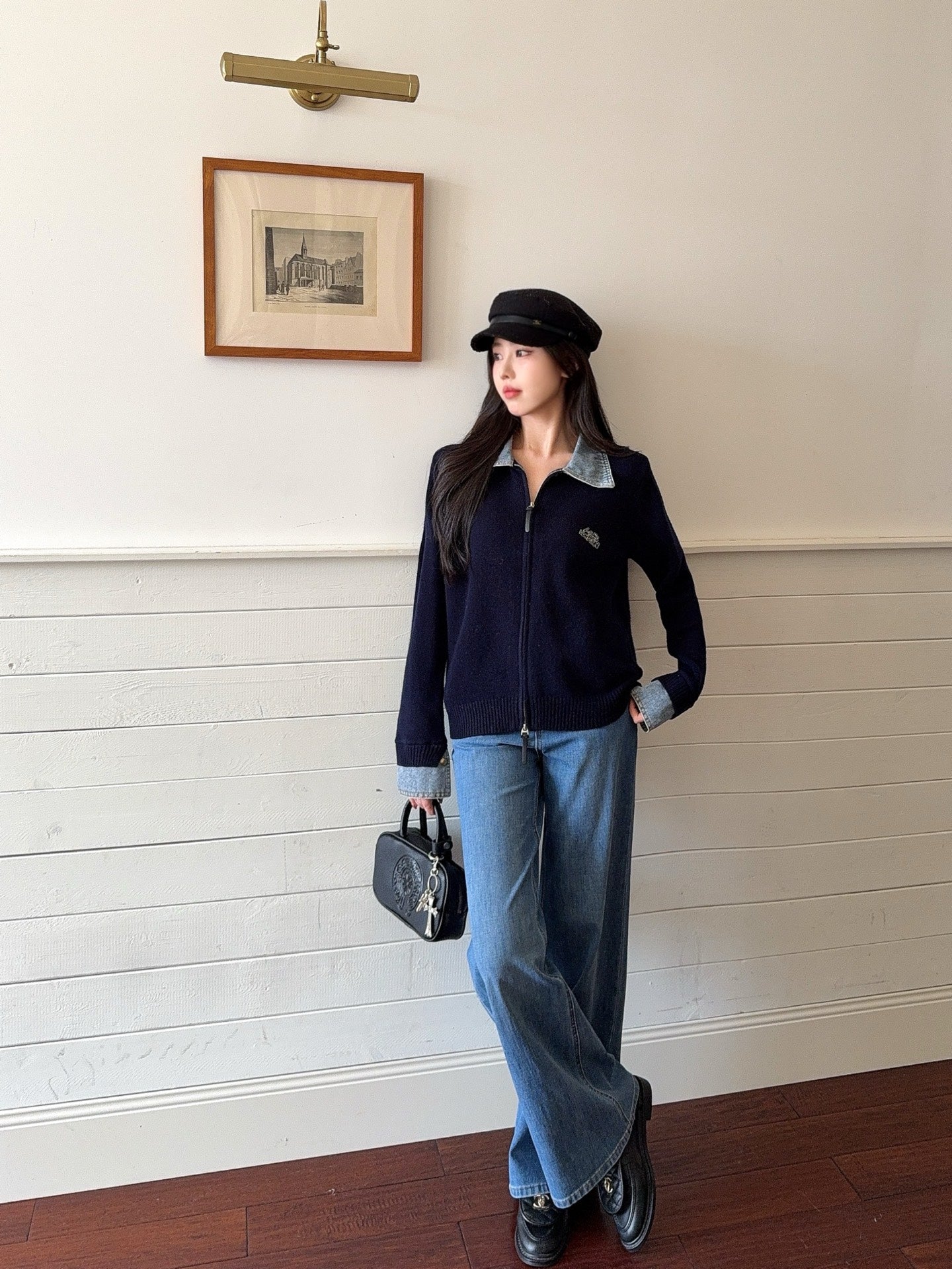 Louis NEW Denim patchwork cardigan