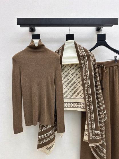 Ce1i NEW Knitted three-piece set