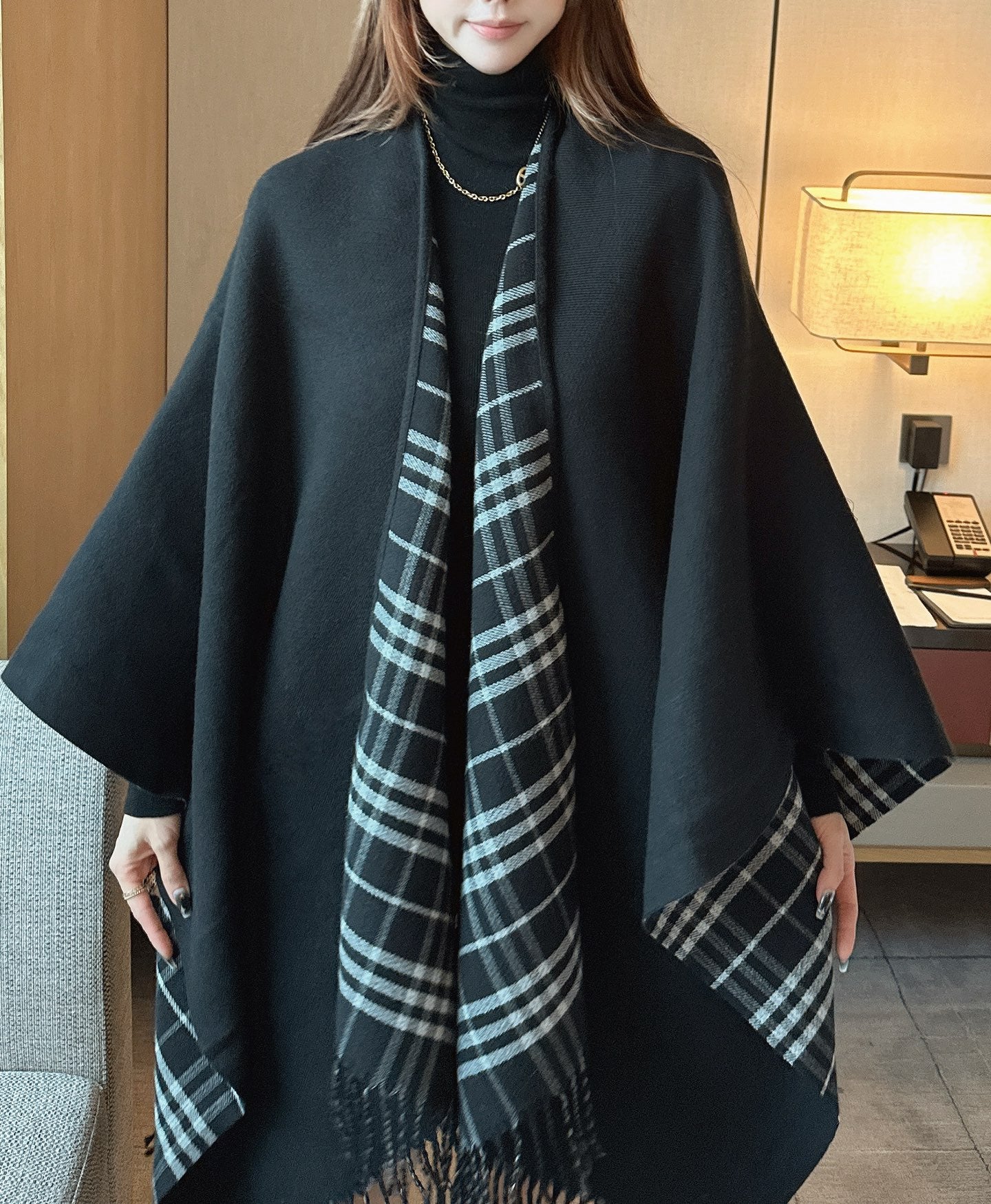 Bur NEW wool shawl cape