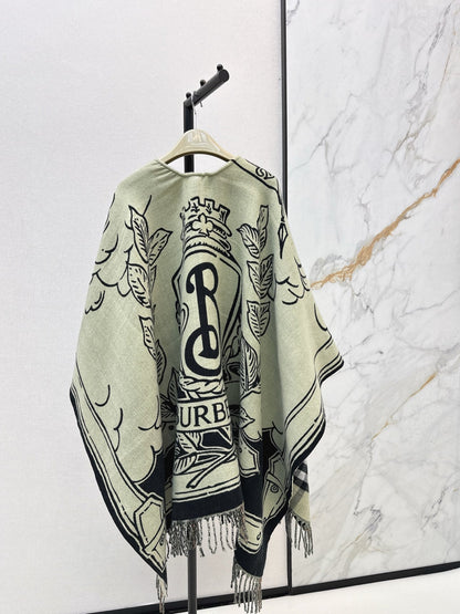 Bur NEW wool shawl cape