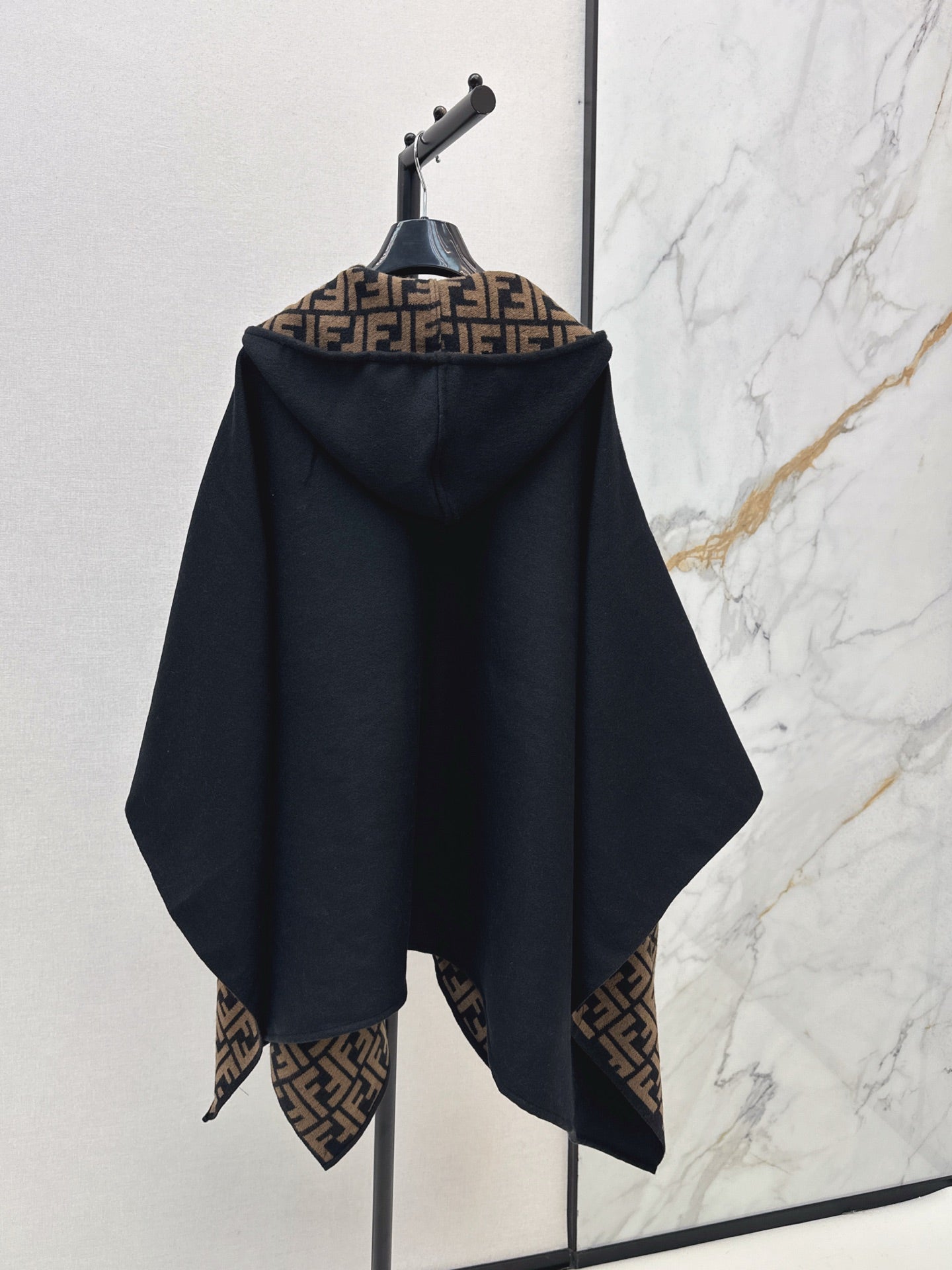 Fend NEW Wool Shawl Hooded Cape