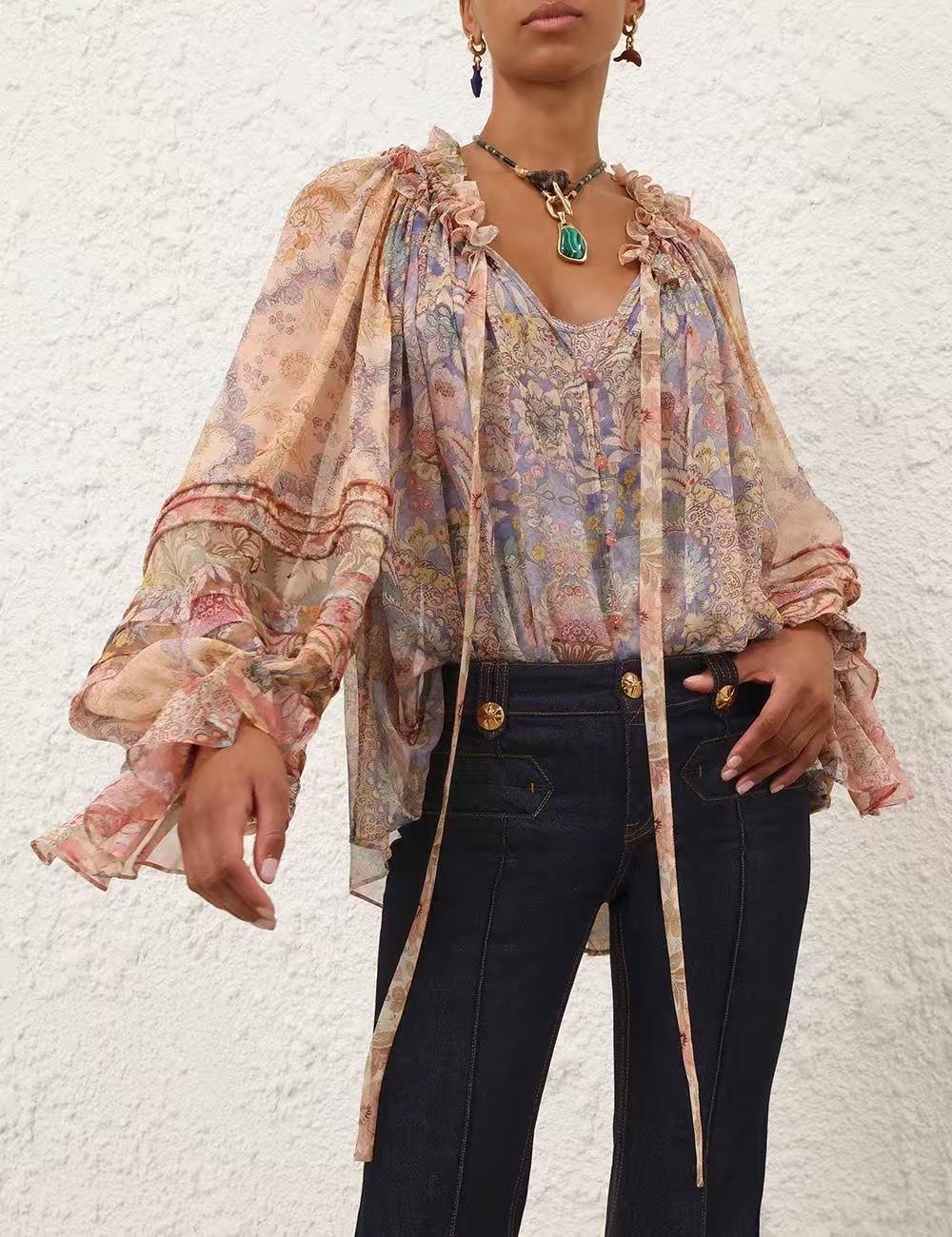 Zimm NEW Printed silk shirt