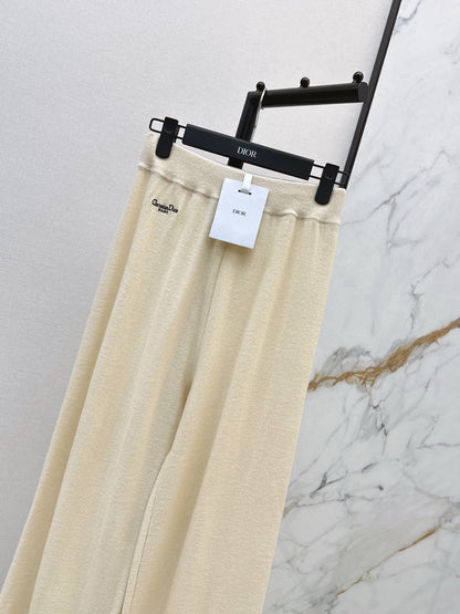 CD NEW Cashmere wide-leg pants