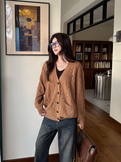 Ral NEW Loose V-neck cardigan