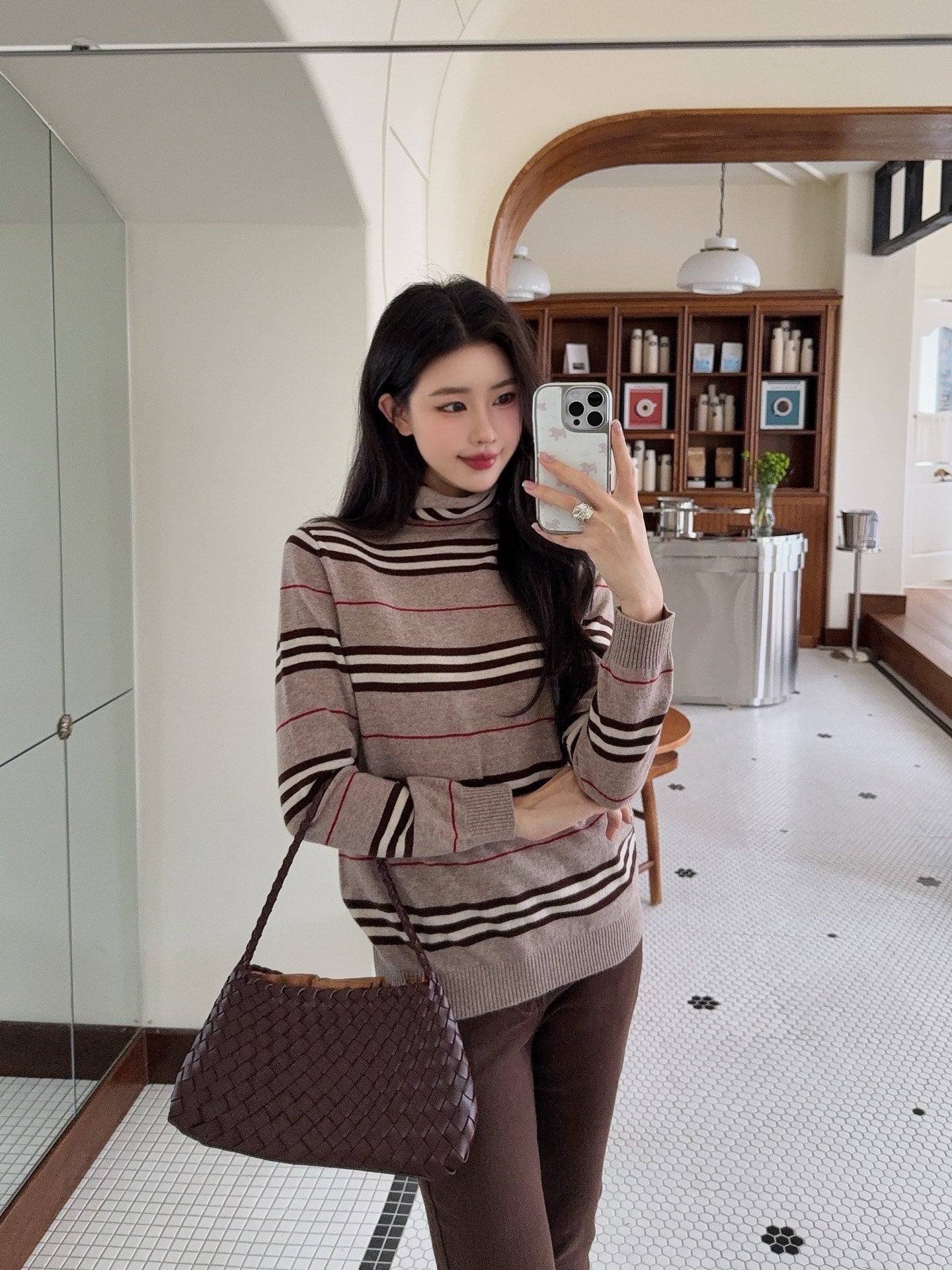 Bur NEW Striped turtleneck base layer