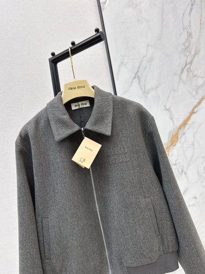Miu NEW Letter Embroidered Jacket