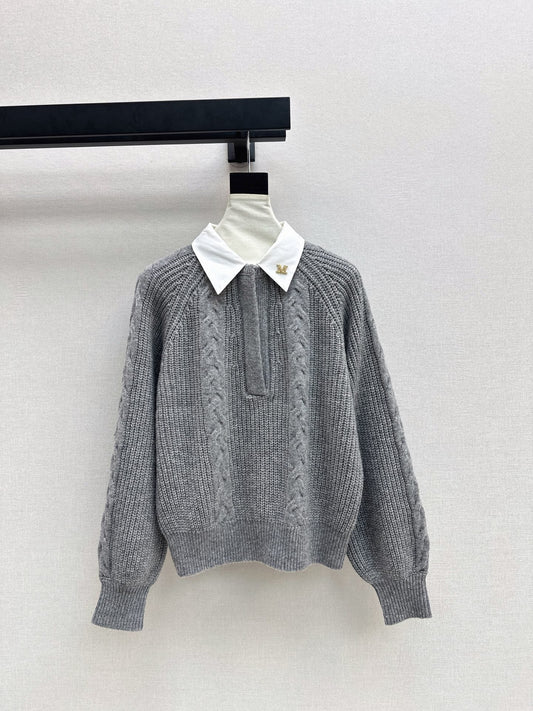 Max NEW Knitted Faux Two-Piece Sweater