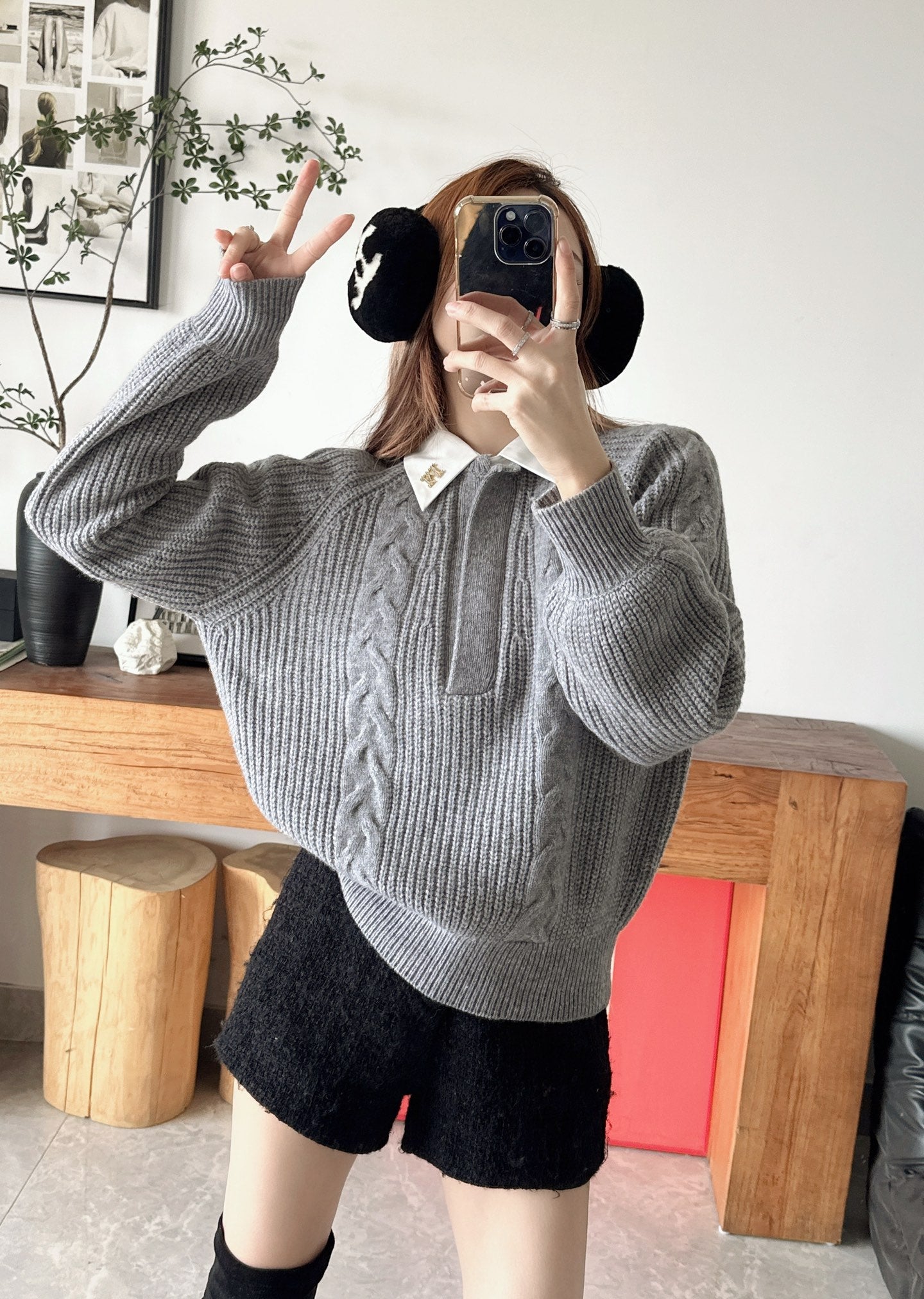 Max NEW Knitted Faux Two-Piece Sweater