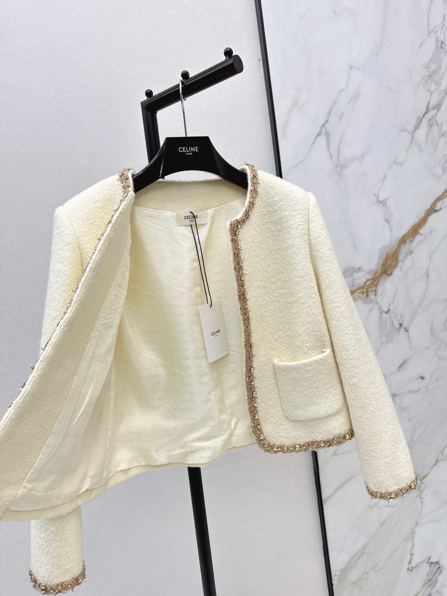 Ce1i NEW Beaded woven jacket