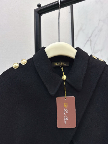 Loro NEW Double-faced wool cape coat