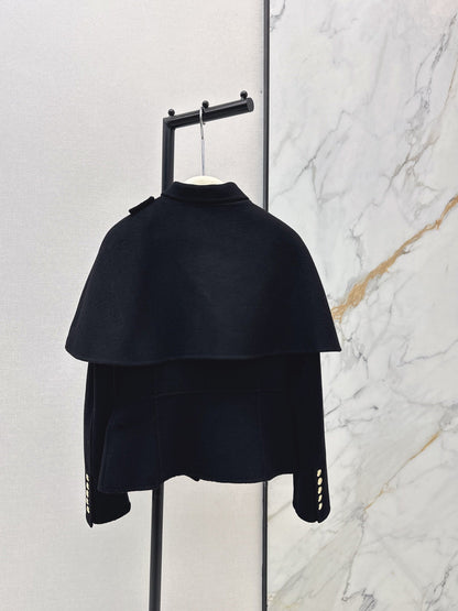 Loro NEW Double-faced wool cape coat