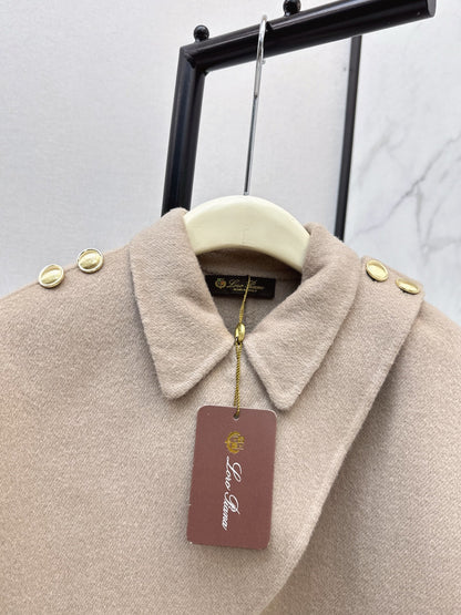 Loro NEW Double-faced wool cape coat