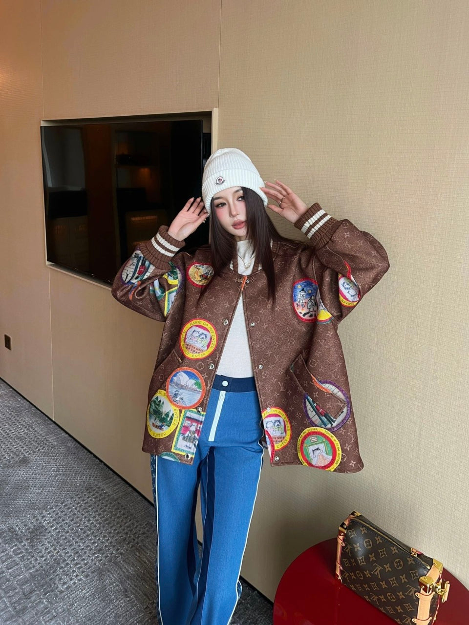 Louis NEW badge print jacket