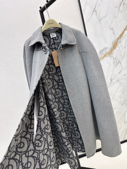 Bur NEW wool cape coat