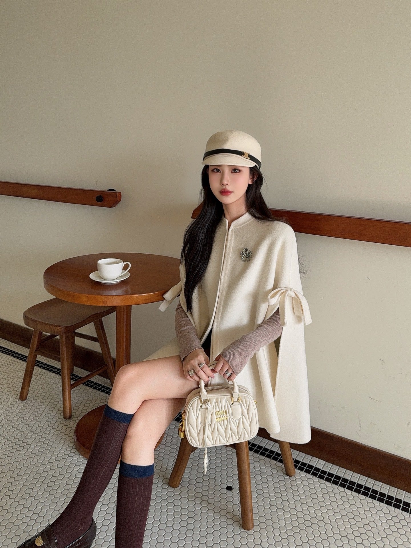 Chan NEW Woolen cape coat