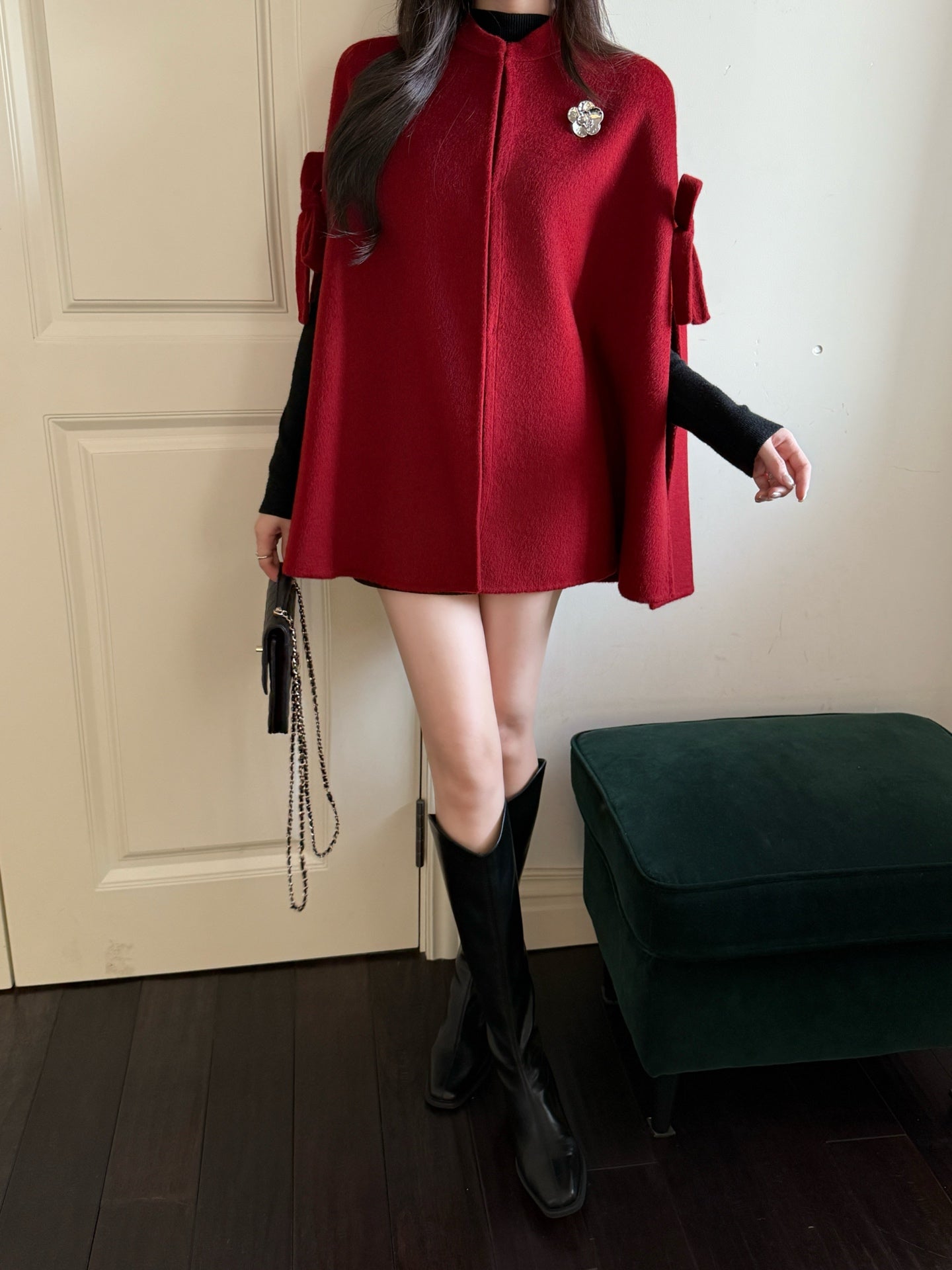 Chan NEW Woolen cape coat