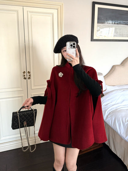 Chan NEW Woolen cape coat