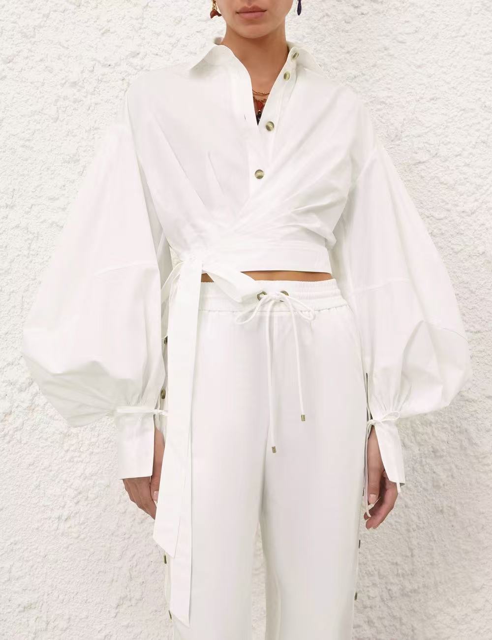 Zimm NEW Tie-front shirt