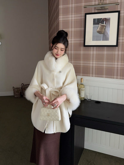 Chan NEW Woolen  cape coat