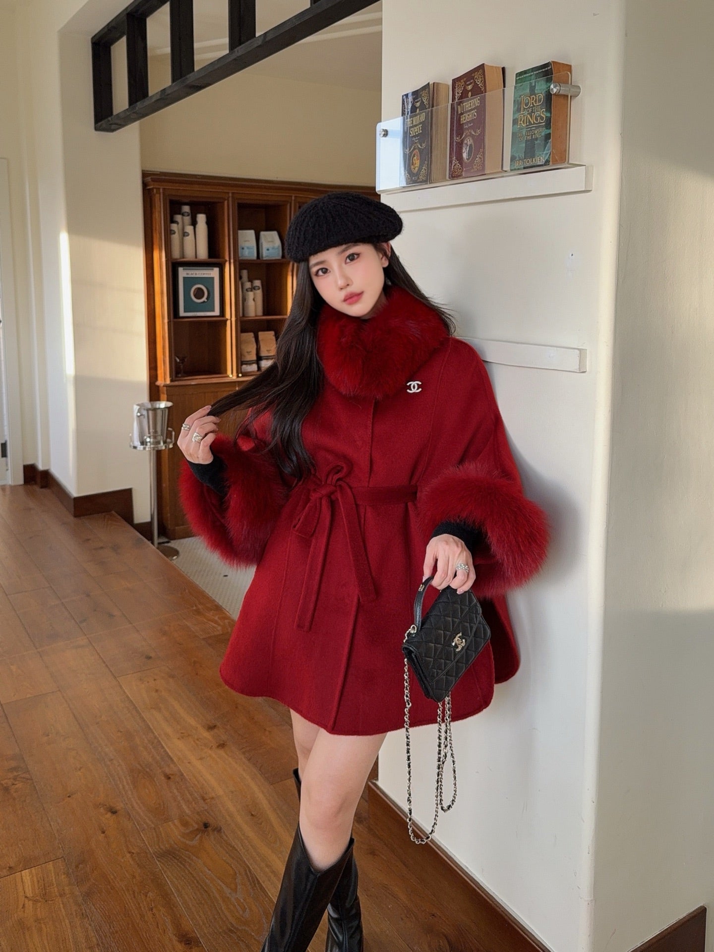 Chan NEW Woolen  cape coat