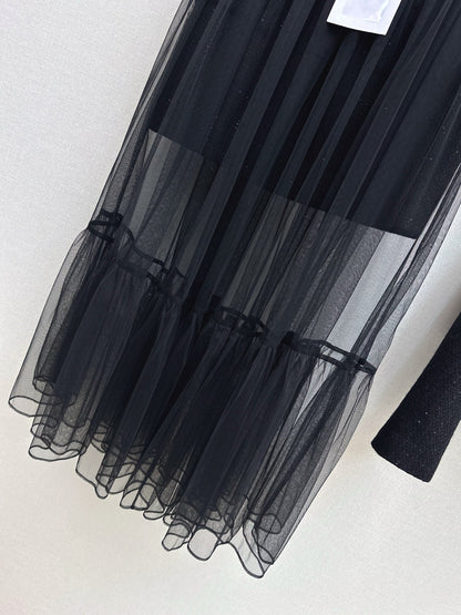 Chan NEW woven skirt and mesh skirt set