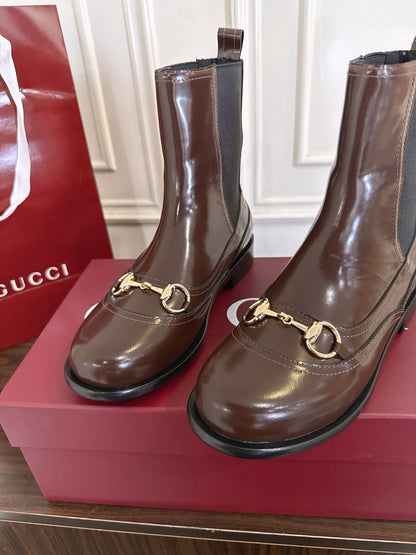 Guc New Horsebit Martin Boots