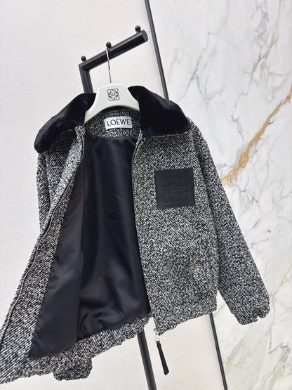 Loe NEW fur collar coat